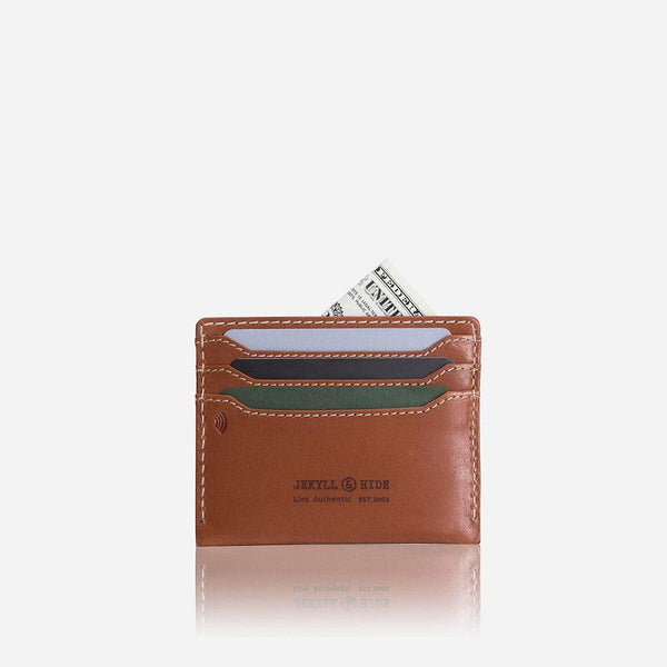 LEATHER CARD HOLDER, TAN