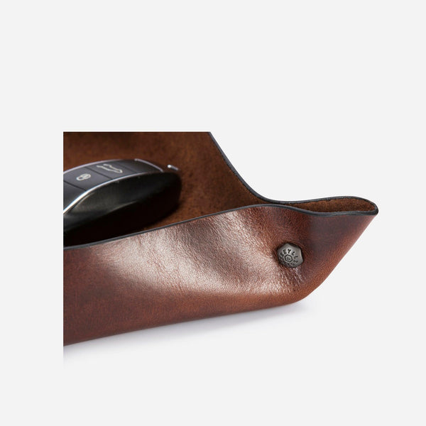 LEATHER DESK TRAY, COFFEE