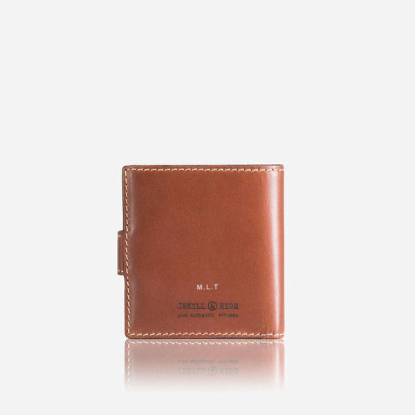 TRI FOLD WALLET WITH COIN AND TAB, CLAY